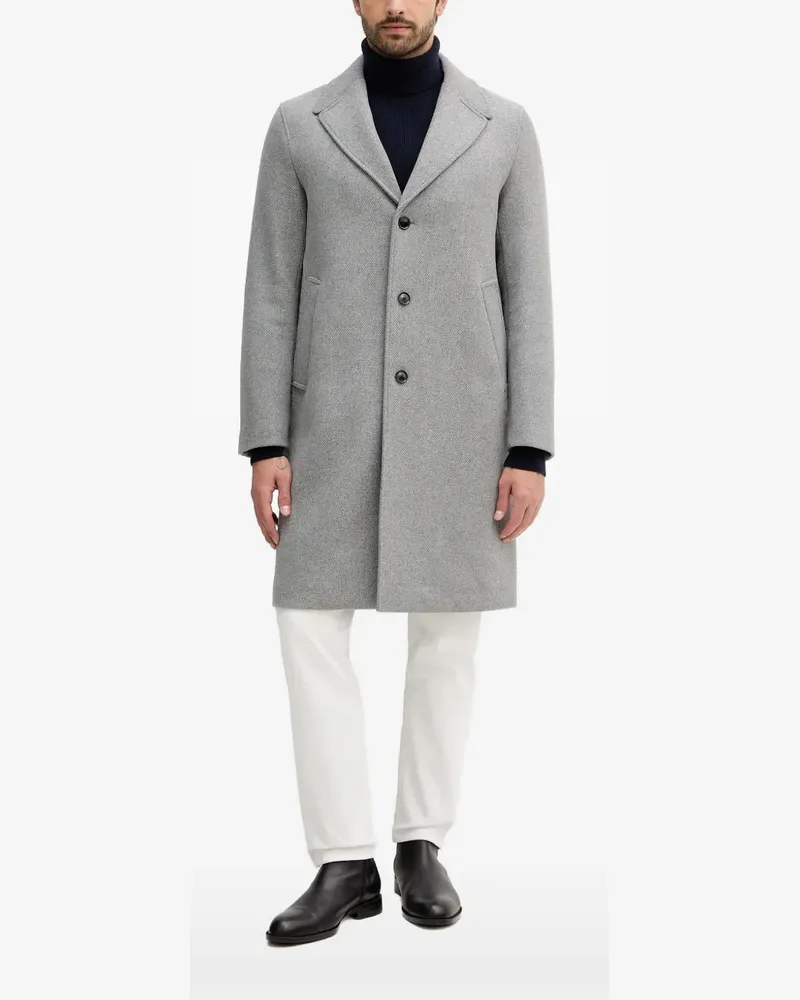 Sisley single-breasted coat - Grau Grau