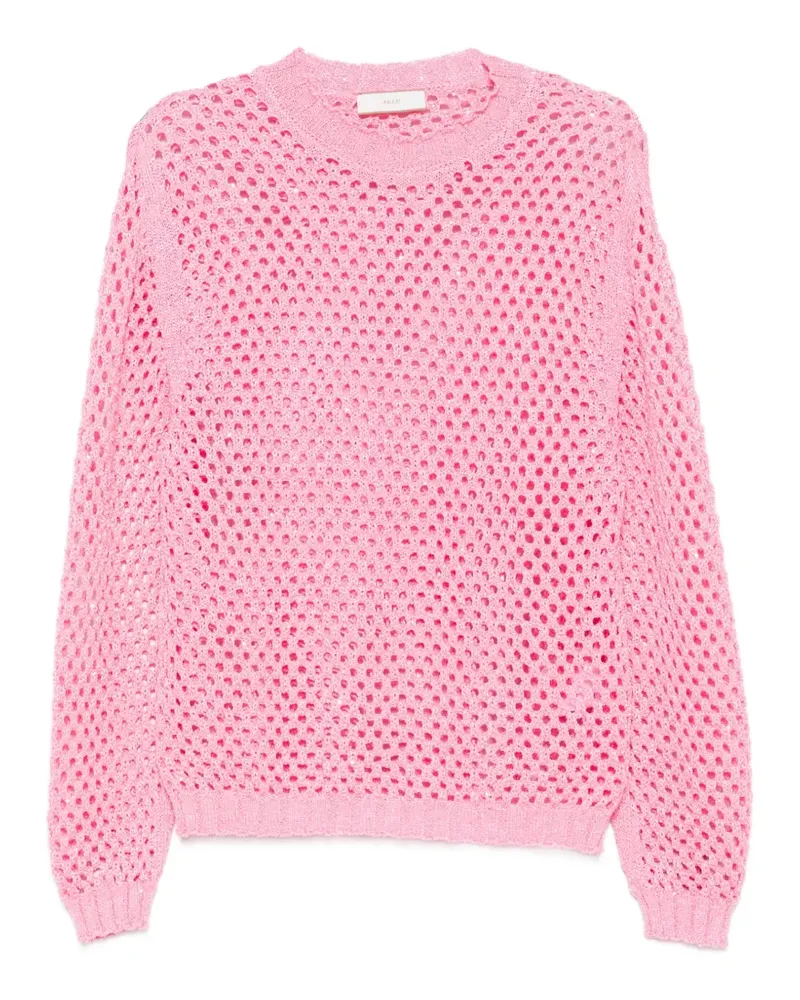 AKEP sequin-embellished open-knit sweater - Rosa Rosa