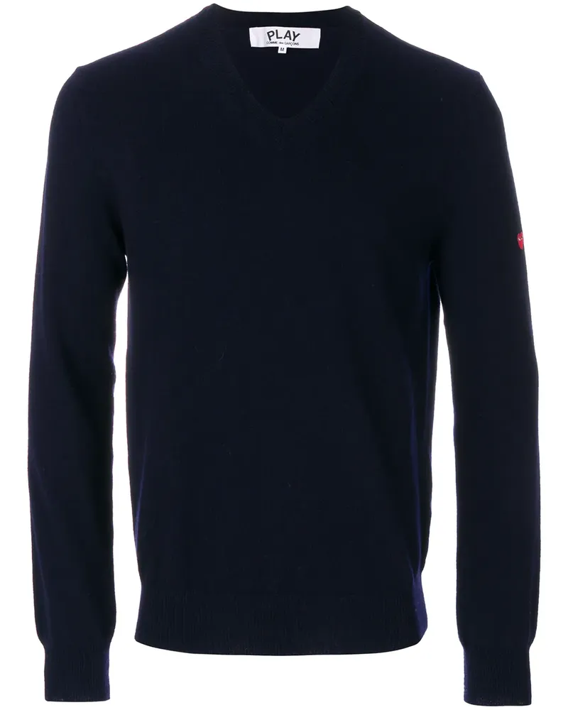 Comme des Garçons Pullover mit Herz-Patch - Blau Blau