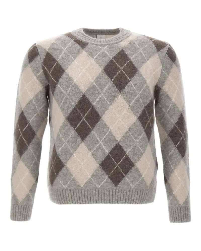 Eleventy Pullover mit Argyle-Muster - Grau Grau