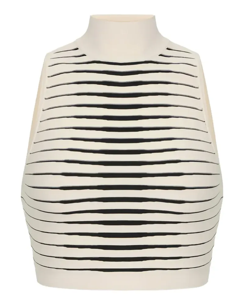 Elisabetta Franchi striped knit top - Nude Nude