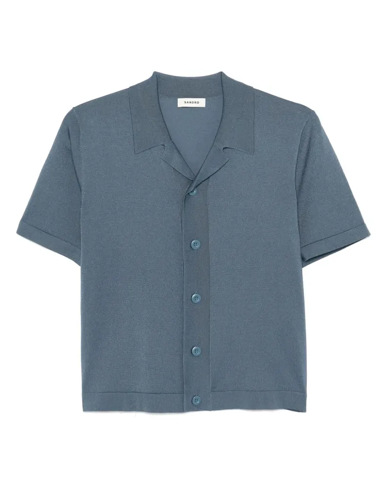 Sandro Gestricktes Hemd - Blau Blau