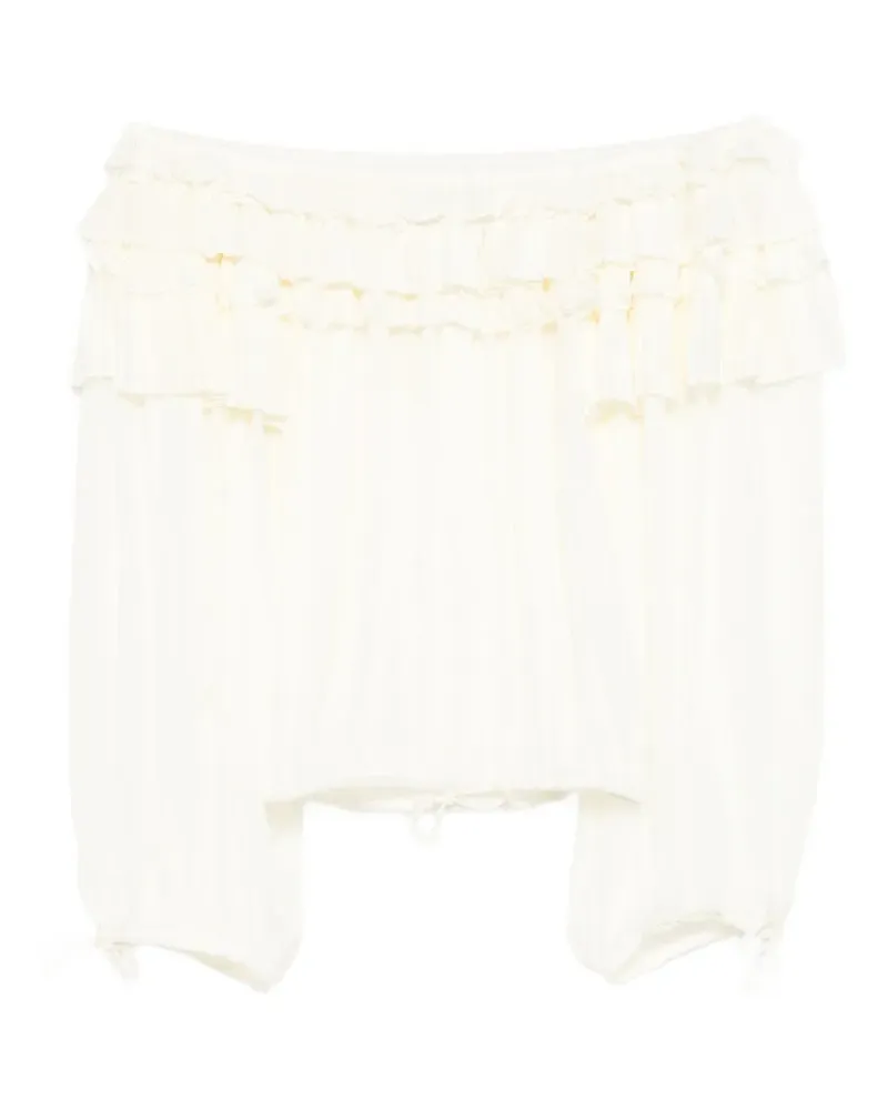 Cynthia Rowley Bluse mit Rüschen - Nude Nude