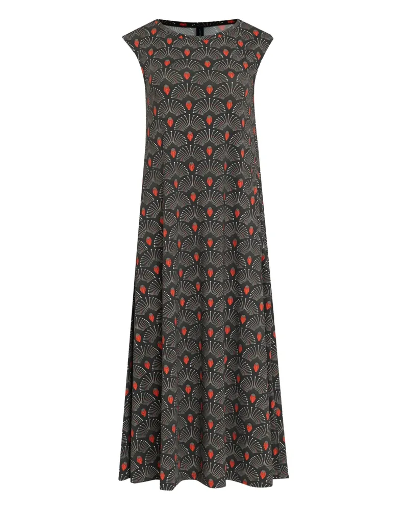 Lygia & Nanny Midikleid mit Blumenmuster - Grau Grau