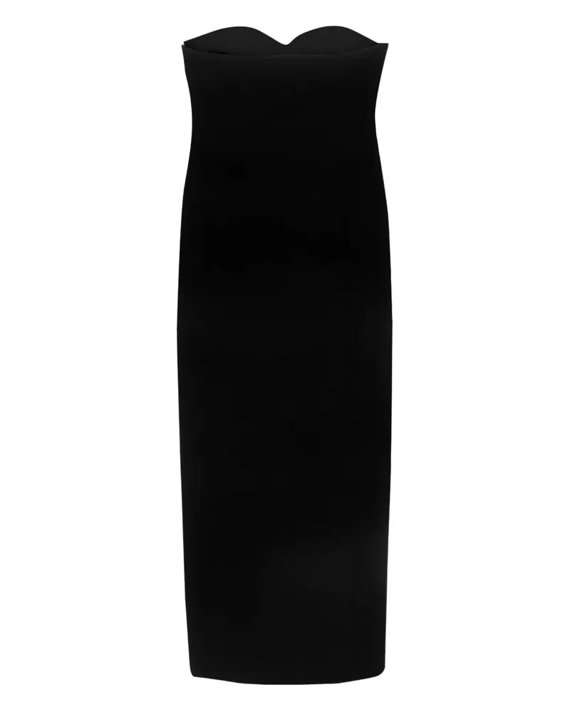 KHAITE Schulterfreies Midikleid - Schwarz Schwarz