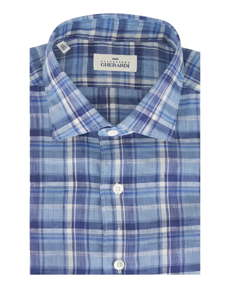 Alessandro Gherardi checked-pattern shirt - Blau Blau