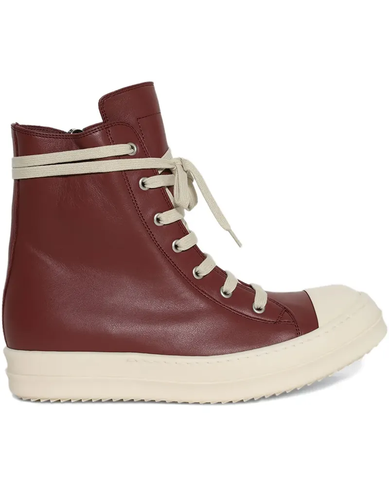 Rick Owens High-Top-Sneakers mit Schnürung - Rot Rot