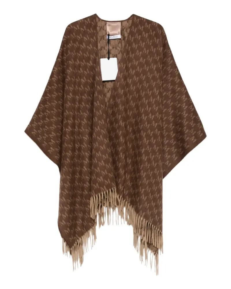 Max Mara Falange logo-jacquard shawl - Braun Braun