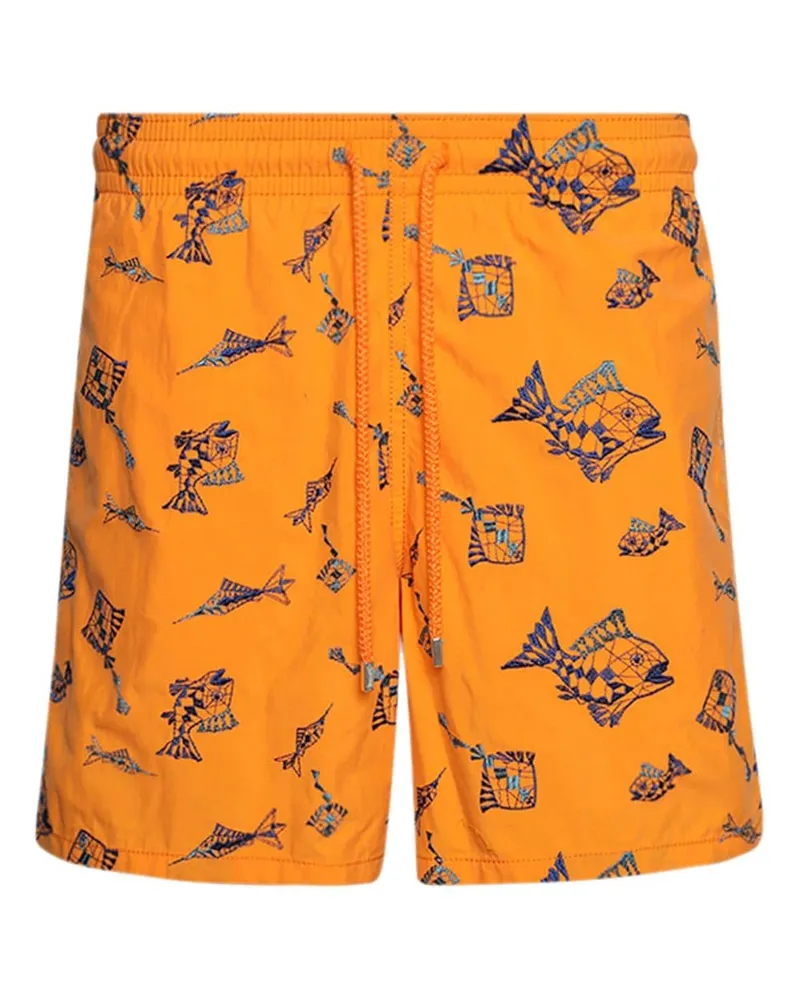 Vilebrequin Badeshorts mit Stickerei - Orange Orange