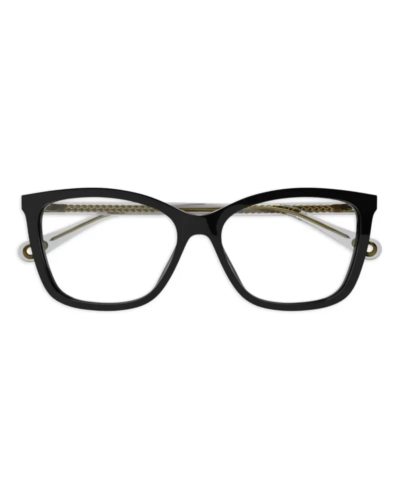 Chloé Cat-Eye-Brille mit geflochtenen Bügeln - Schwarz Schwarz