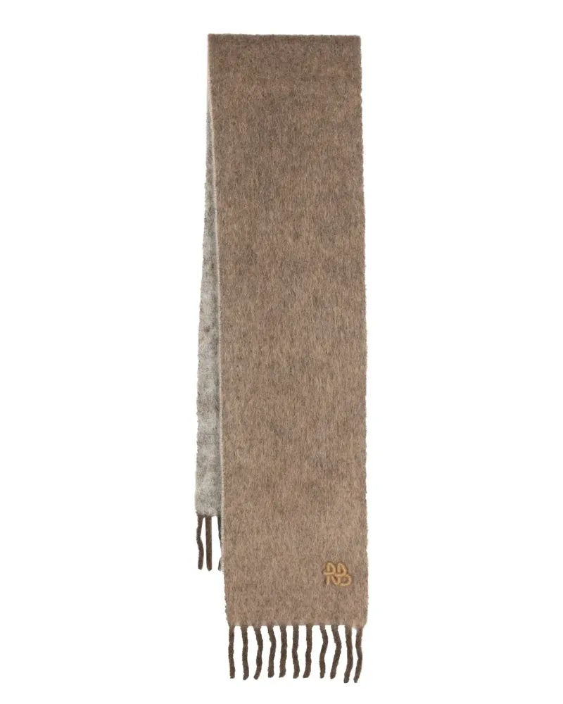 RUSLAN BAGINSKIY Schal mit Logo-Stickerei - Braun Braun