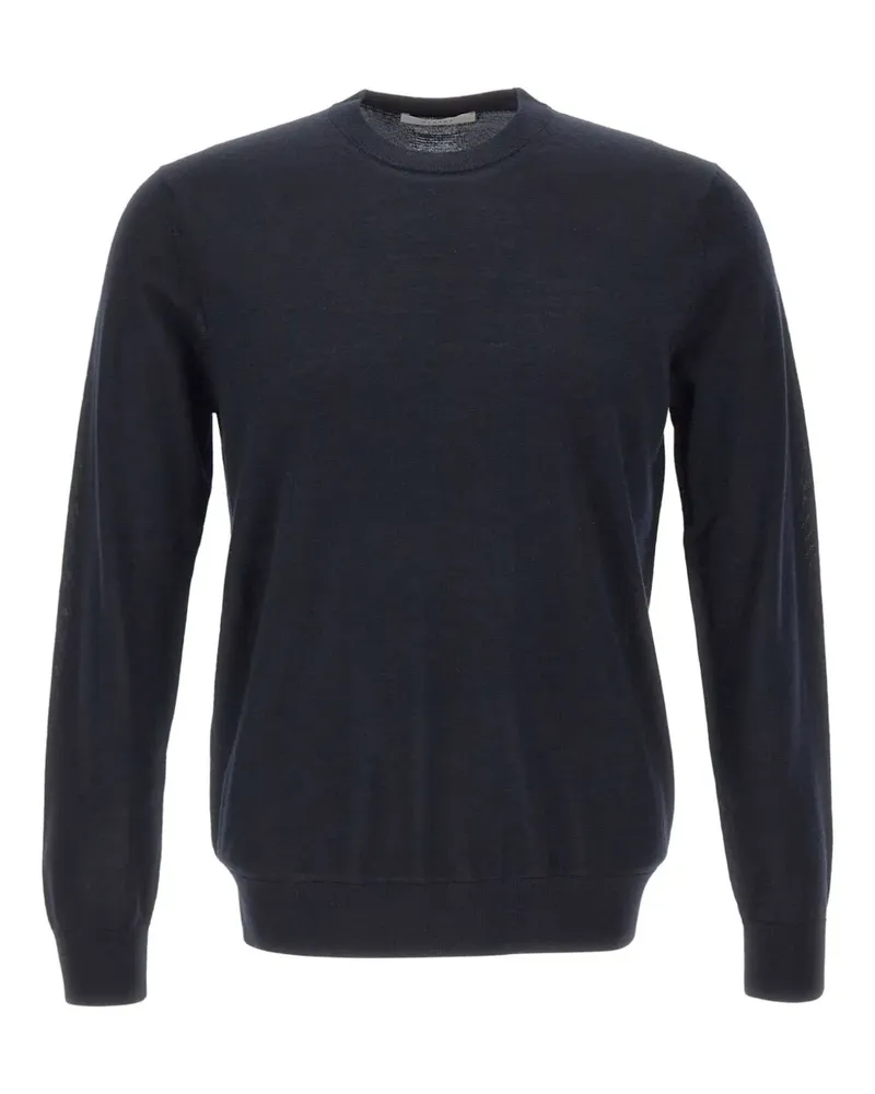 Diktat crew-neck ribbed sweater - Blau Blau