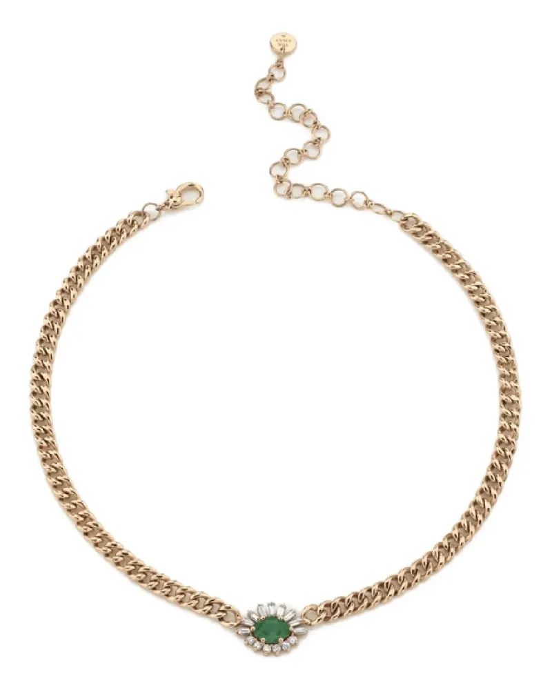 SHAY Emerald Evil-Eye Halskette - Gold Gold
