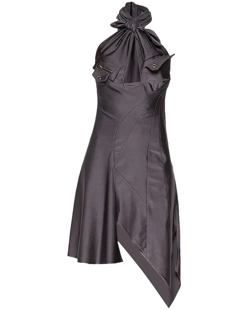COPERNI Asymmetrisches Minikleid mit Neckholder - Grau Grau