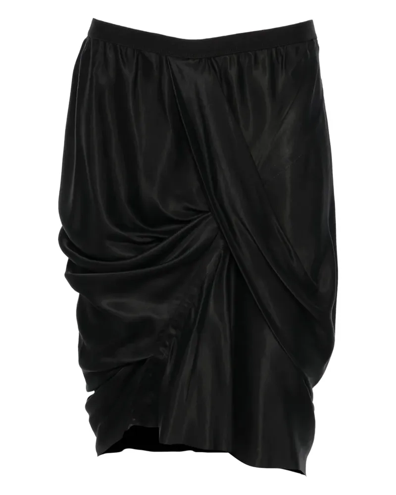 Rick Owens Drapierter Rock - Schwarz Schwarz