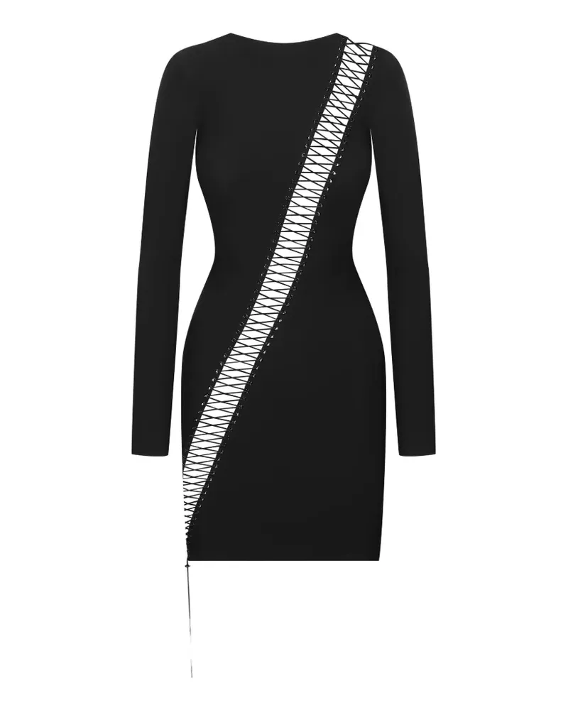 Maison Close Langärmeliges Nuit Fauve Minikleid - Schwarz Schwarz