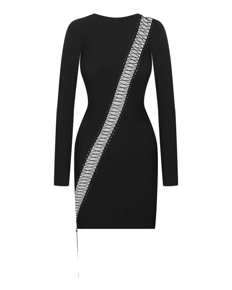 Maison Close Langärmeliges Nuit Fauve Minikleid - Schwarz Schwarz