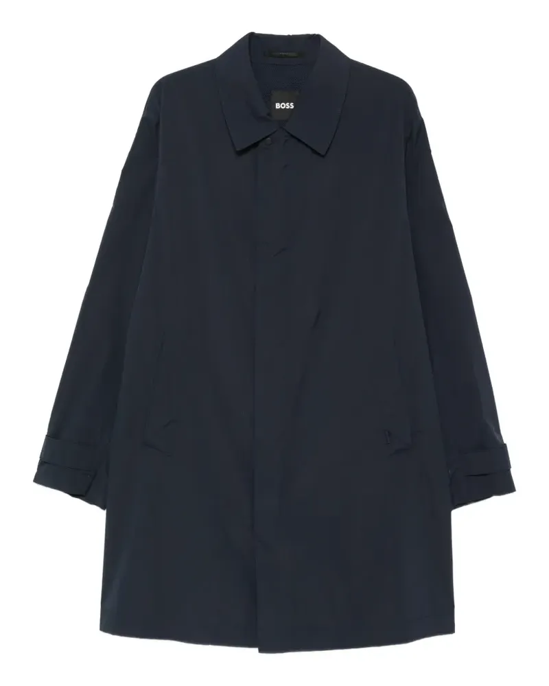 HUGO BOSS Mantel mit verdecktem Verschluss - Blau Blau
