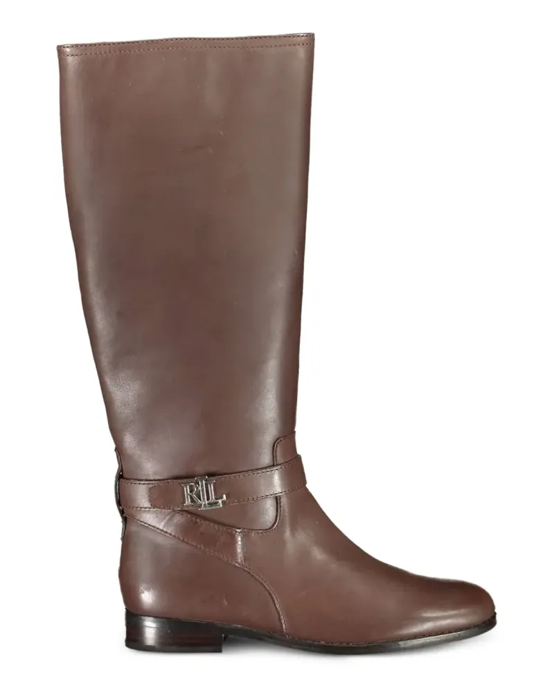 Ralph Lauren Karina logo-buckle boots - Braun Braun