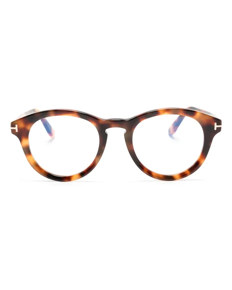 Tom Ford Runde Brille in Schildpattoptik - Braun Braun
