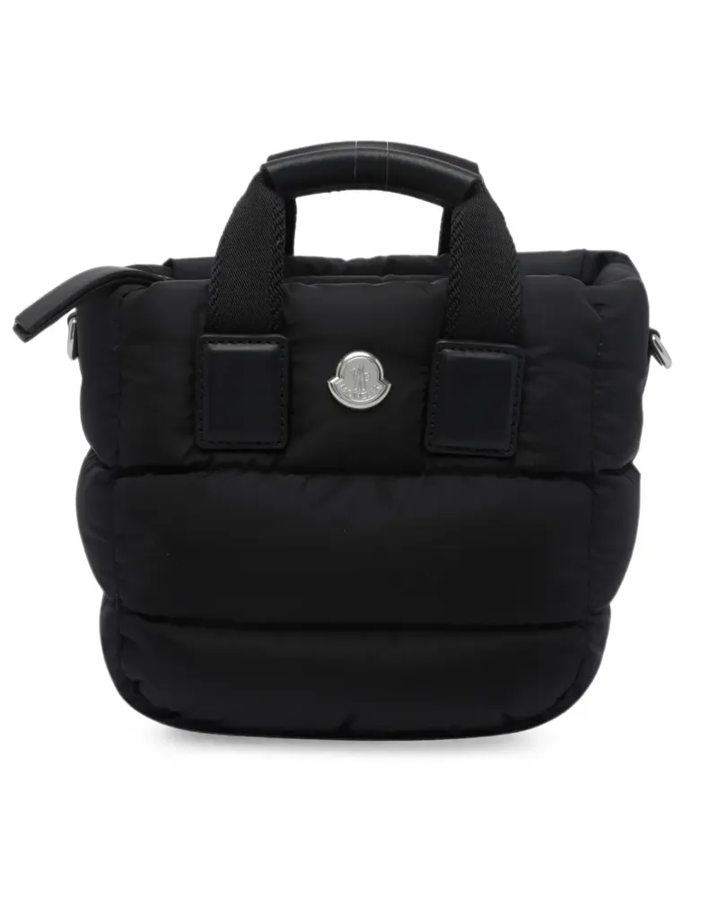 Moncler Caradoc quilted logo-plaque mini handbag - Schwarz Schwarz