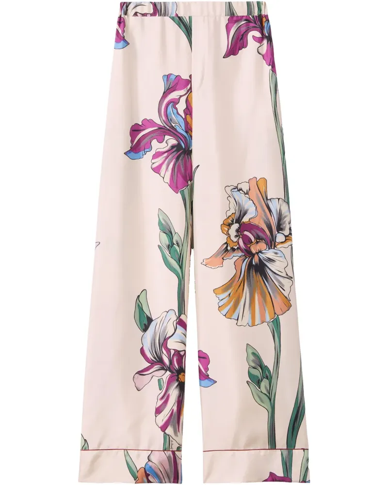 La DoubleJ Hose mit Blumen-Print - Nude Nude