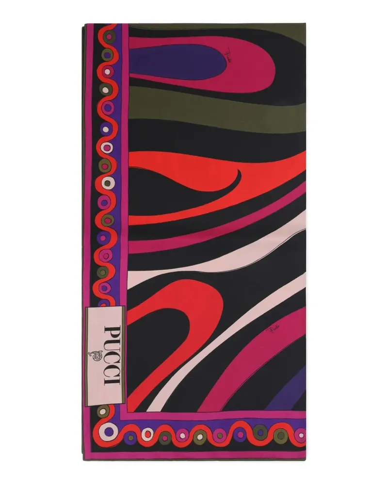 Emilio Pucci abstract-print silk scarf - Rot Rot