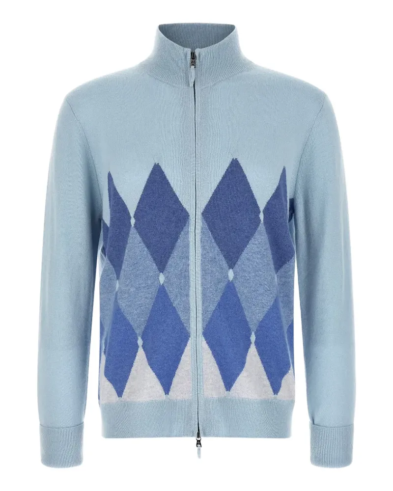Ballantyne intarsia diamond cardigan - Blau Blau