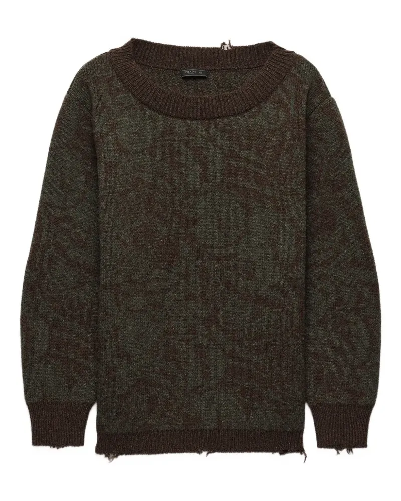 Prada Pullover mit weitem Kragen - Braun Braun