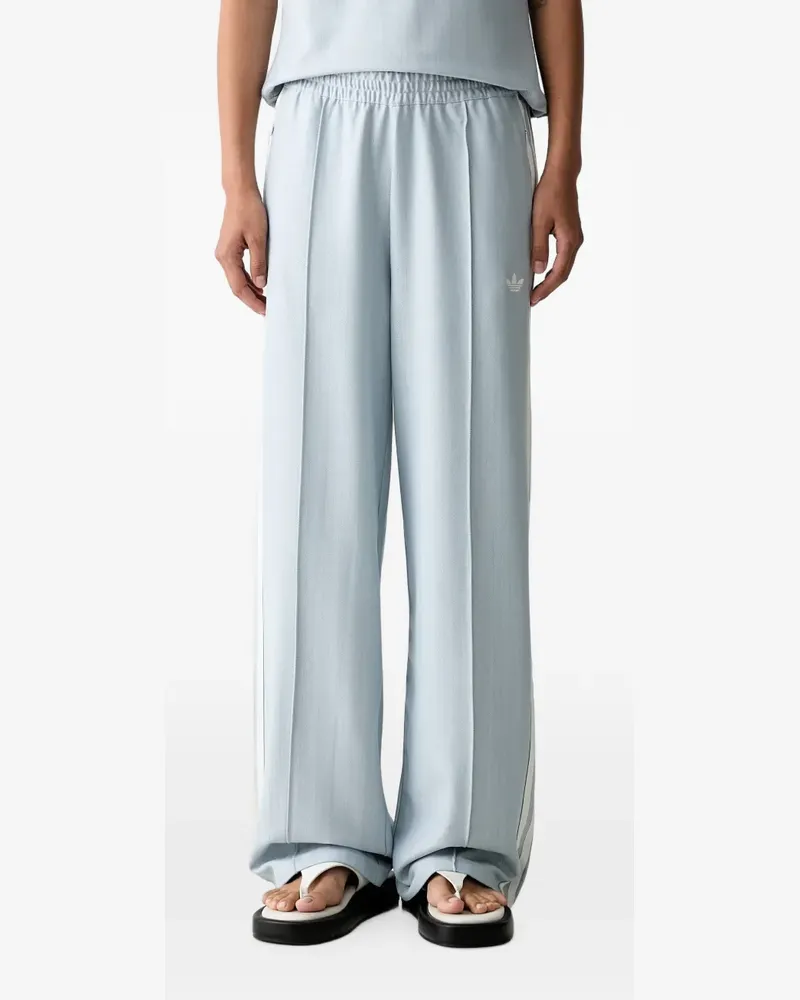 adidas Jogginghose mit Fischgrätenmuster und Streifen - Blau Blau