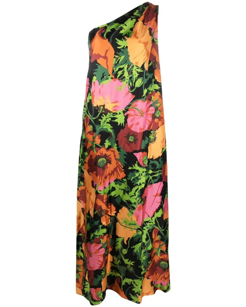 La DoubleJ Kleid mit Blumen-Print - Schwarz Schwarz