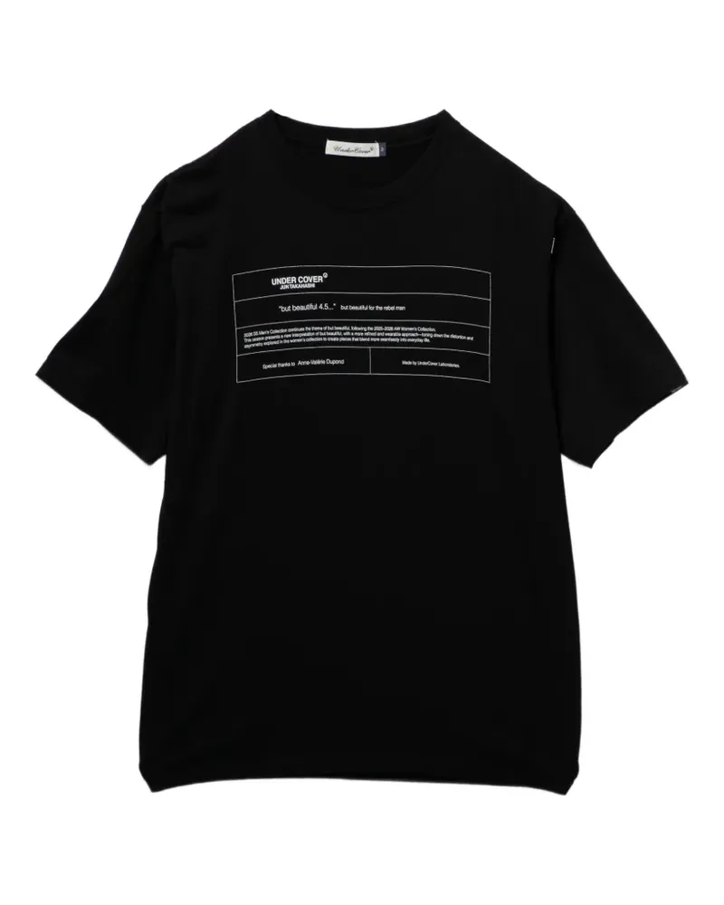 Undercover T-Shirt mit Text-Print - Schwarz Schwarz