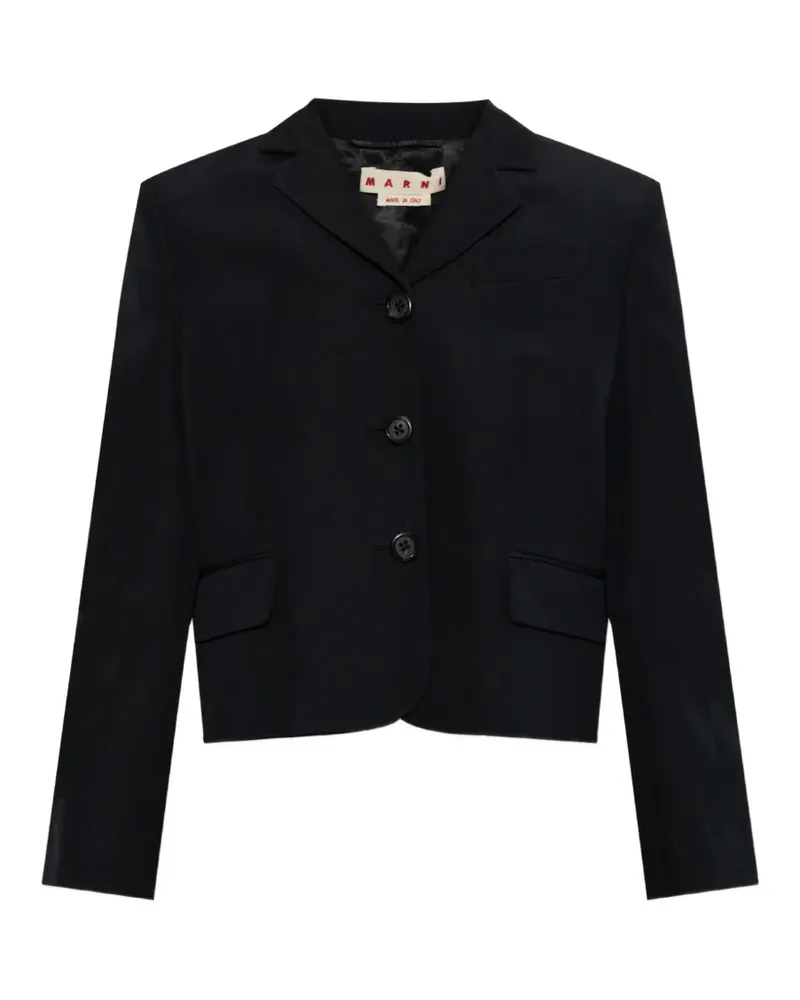 Marni single-vent cropped blazer - Schwarz Schwarz