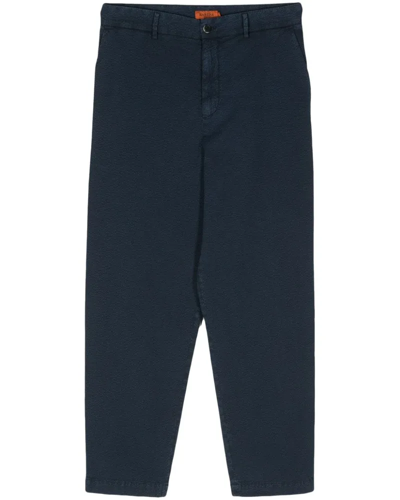 BARENA Texturierte Tapered-Hose Blau