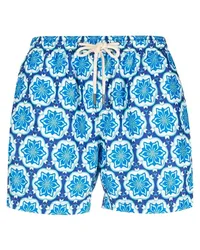 PENINSULA Badeshorts mit geometrischem Print Blau