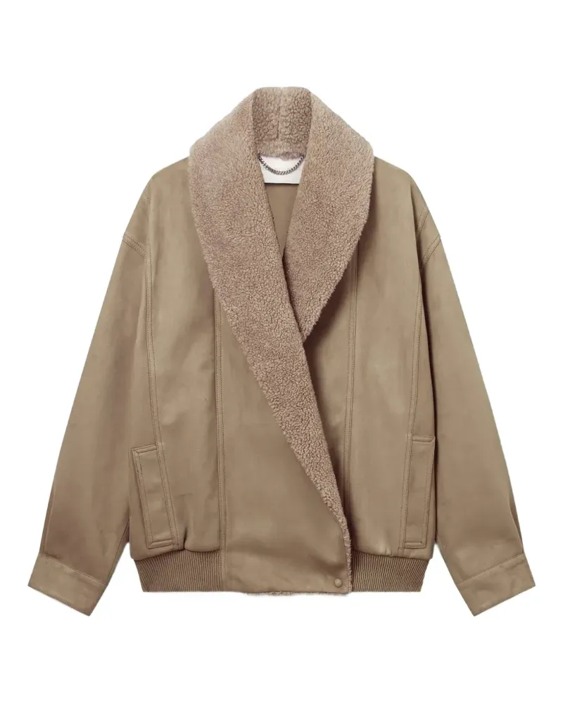 Stella McCartney Jacke mit Faux Shearling - Nude Nude