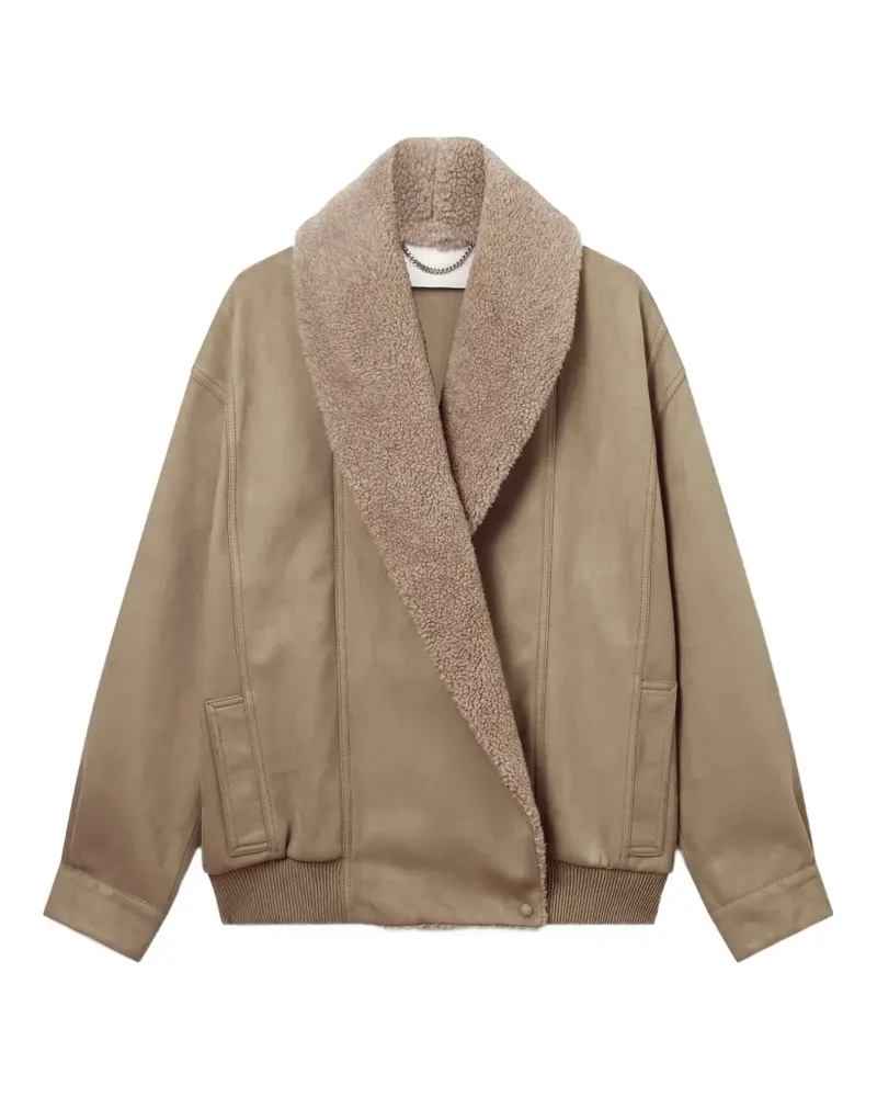 Stella McCartney Jacke mit Faux Shearling - Nude Nude