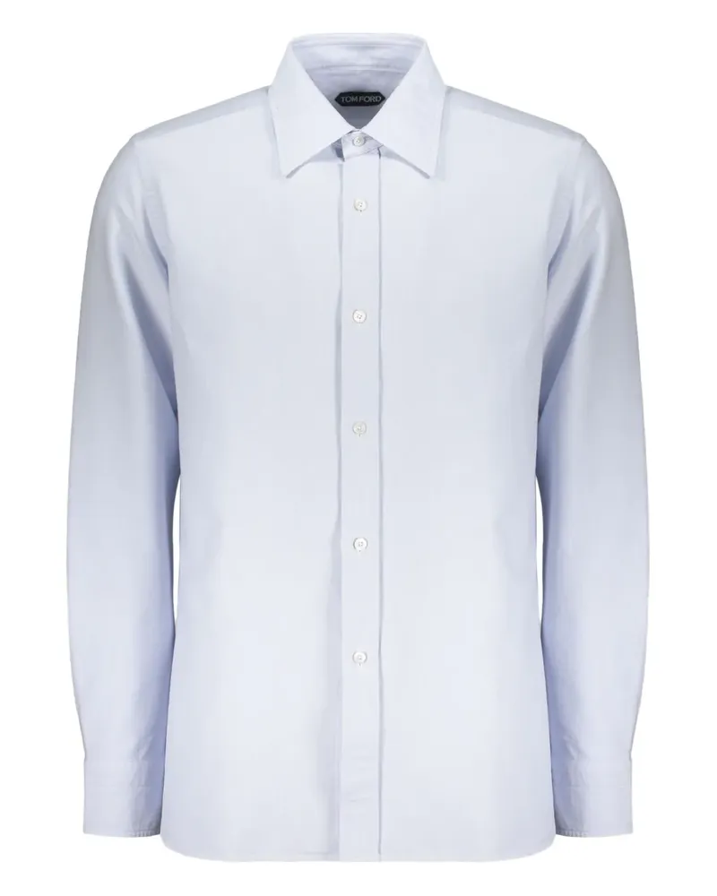 Tom Ford Hemd mit klassischem Kragen - Blau Blau