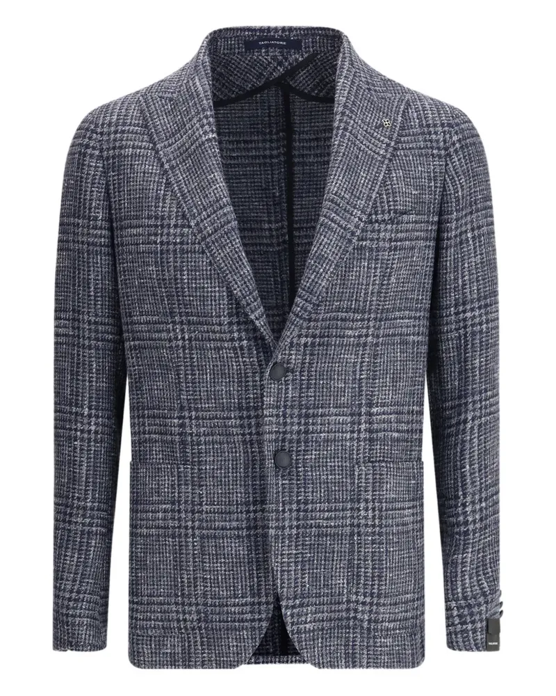 Tagliatore Karierte Jacke mit Knöpfen - Blau Blau