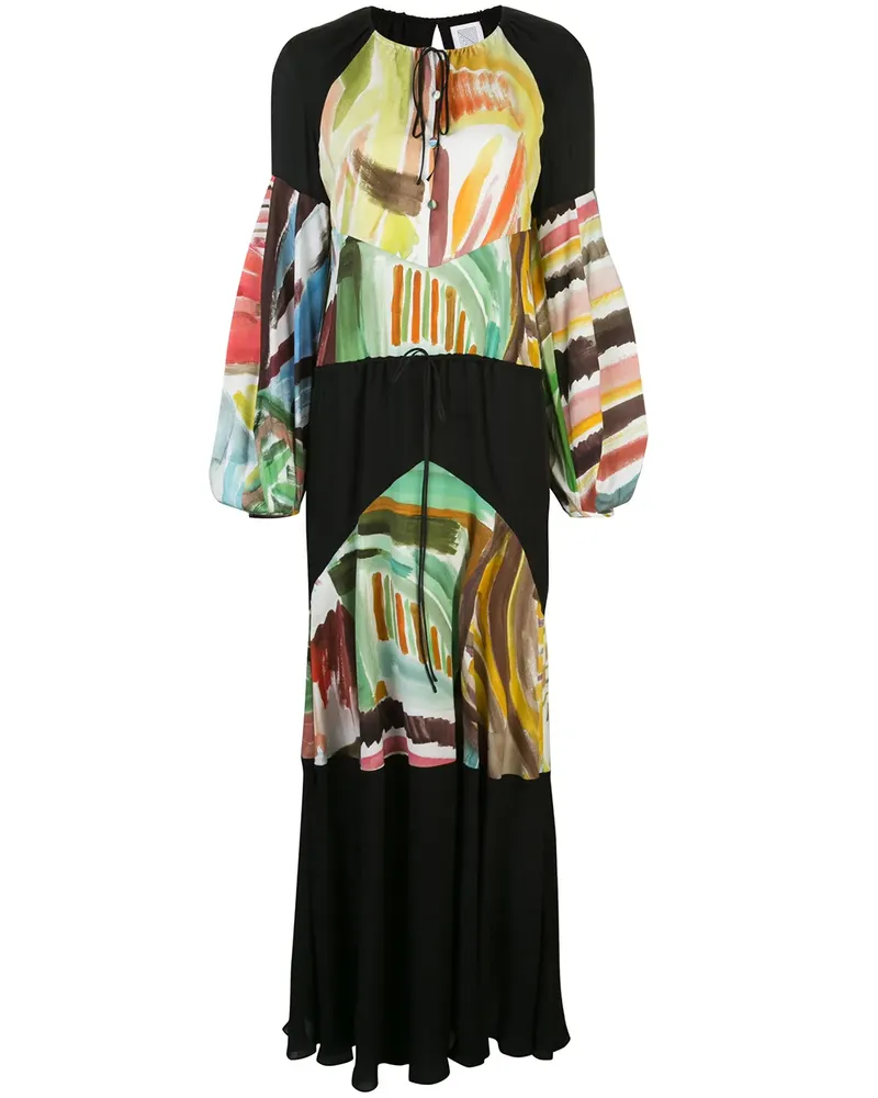 Rosie Assoulin Sutter' Maxikleid mit abstraktem Print - Schwarz Schwarz