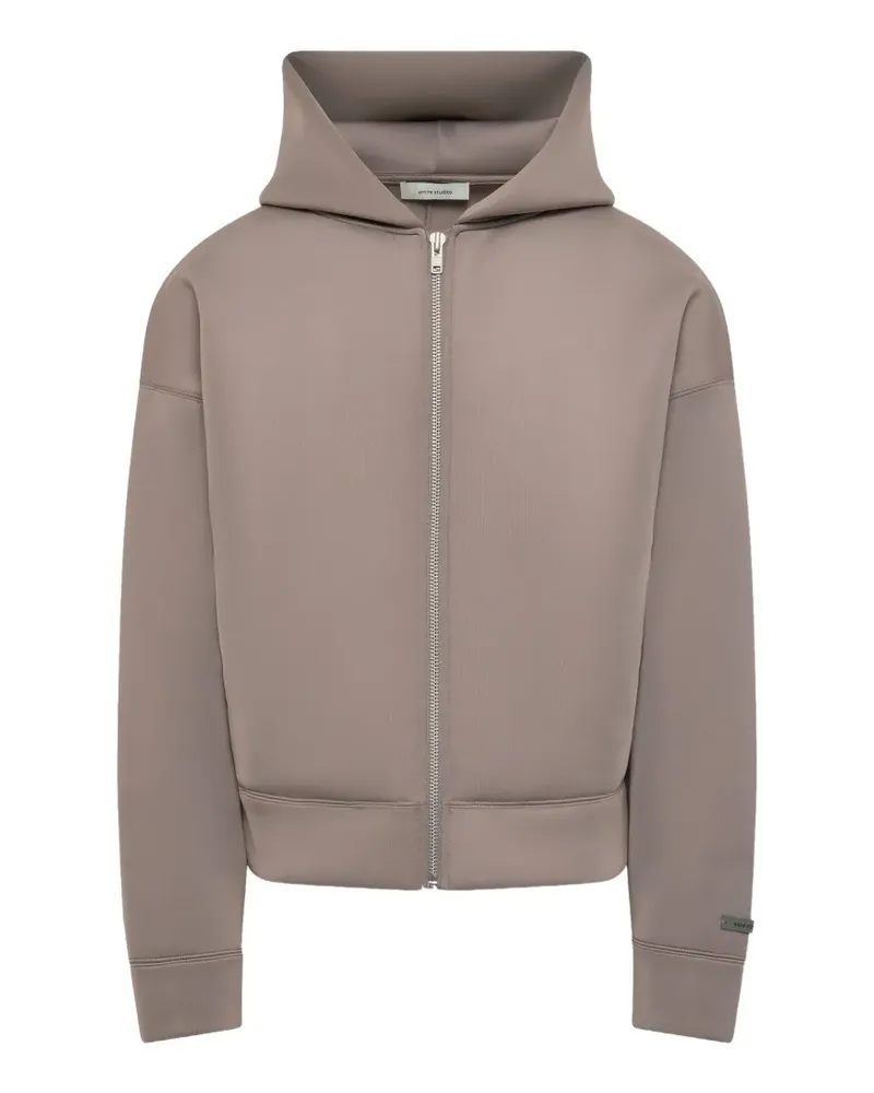 Entire Studios scuba-texture zip-up hoodie - Nude Nude
