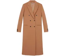 Wollmantel mit fallendem Revers - Braun