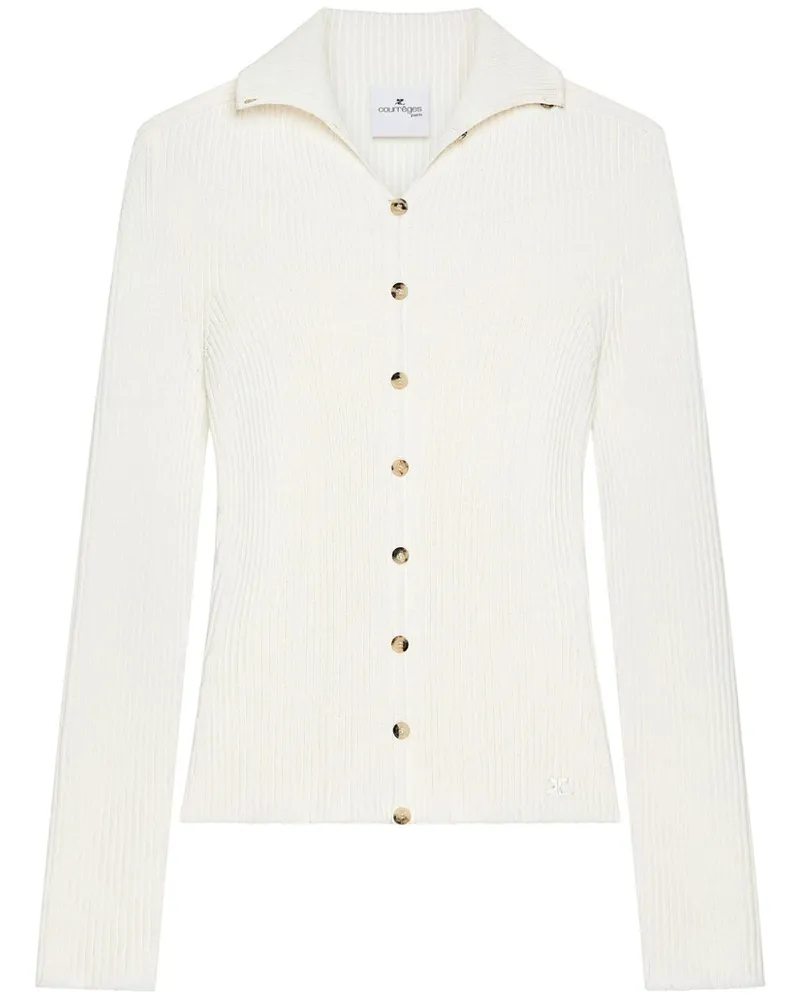 Courrèges Solar Cardigan - Weiß Weiß
