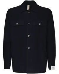 Eleventy wool shirt jacket Blau