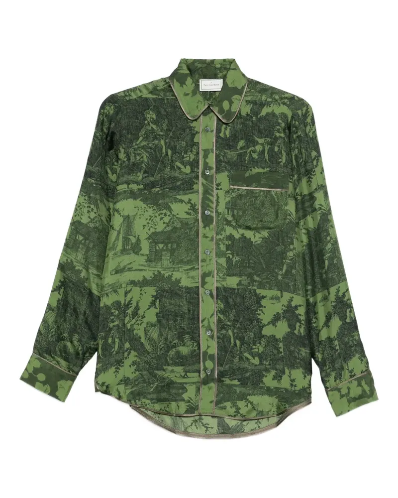 Pierre-Louis Mascia Aloe Gum Hemd - Grün Grün