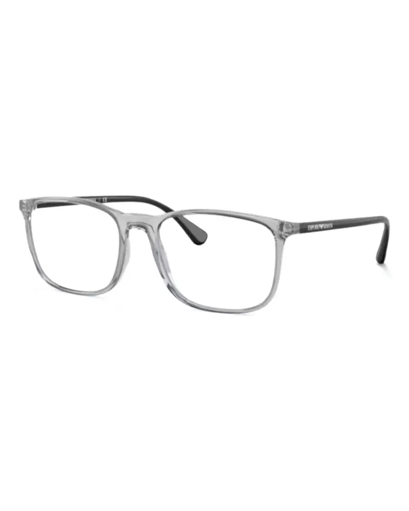 Emporio Armani Brille mit eckigem Gestell - Grau Grau