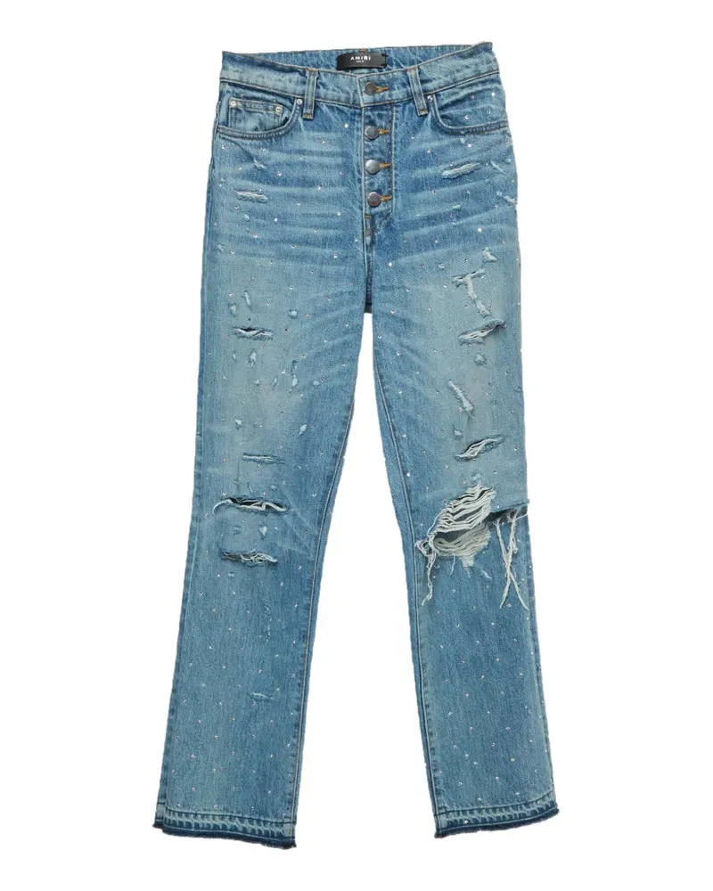 Amiri ripped rhinestone jeans - Blau Blau