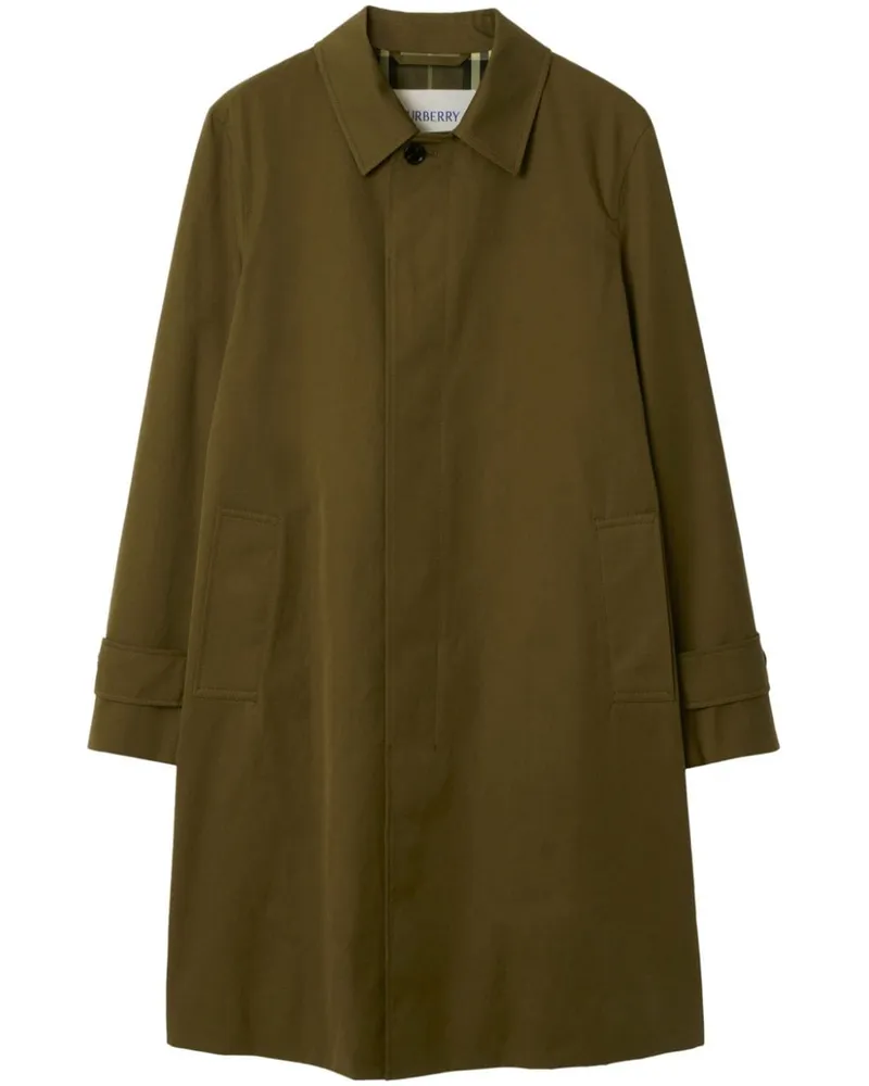 Burberry Mantel aus Gabardine - Grün Grün