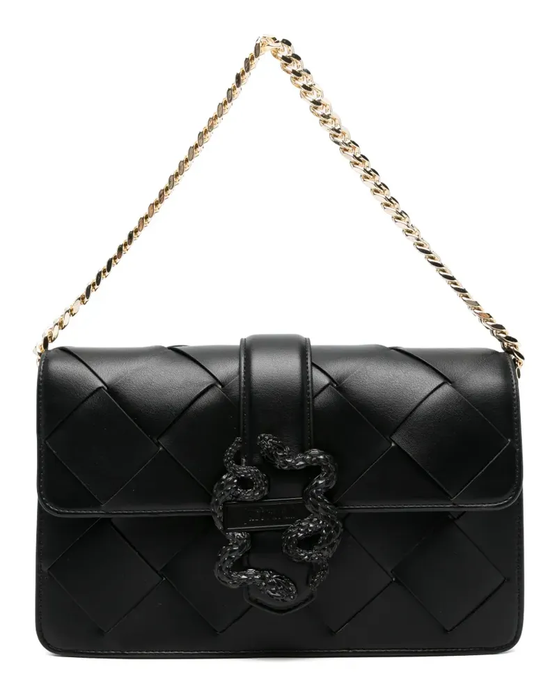 Just Cavalli woven buckle tote bag - Schwarz Schwarz