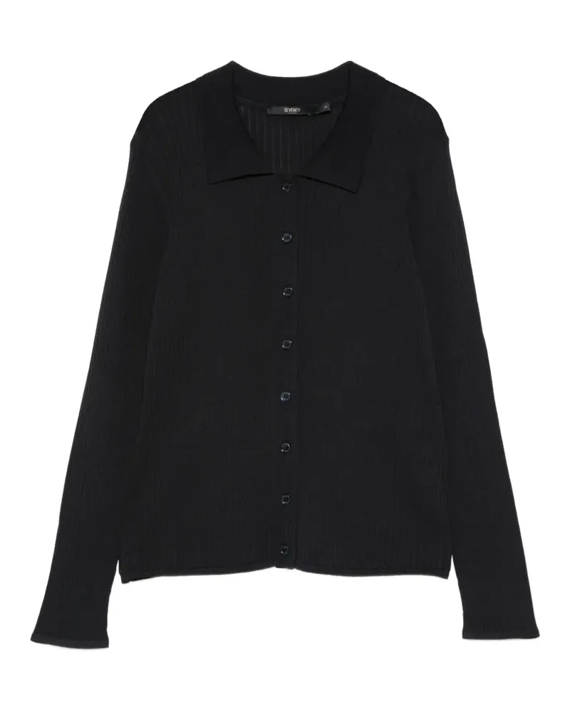 Seventy ribbed buttoned cardigan - Blau Blau